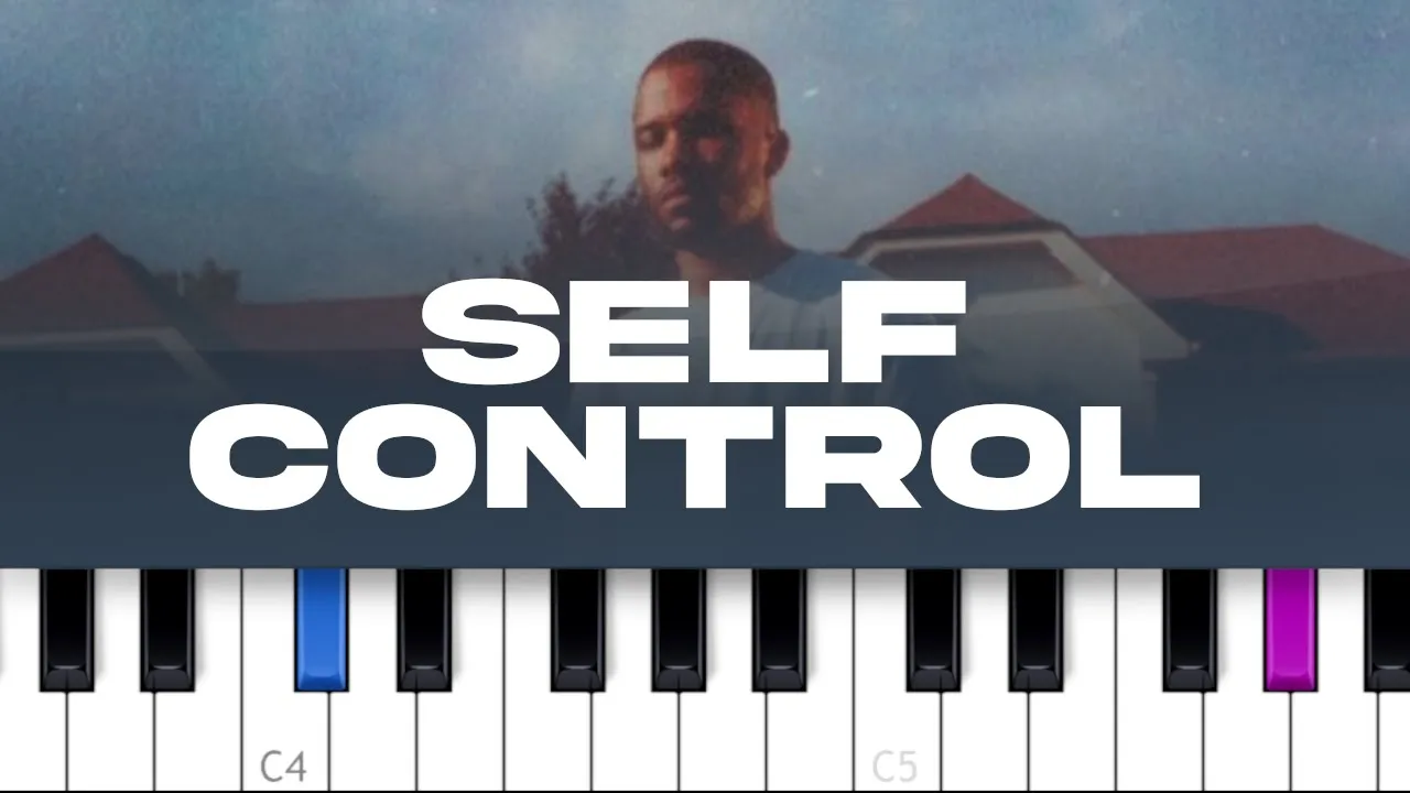 Frank Ocean - Self Control  (piano tutorial)