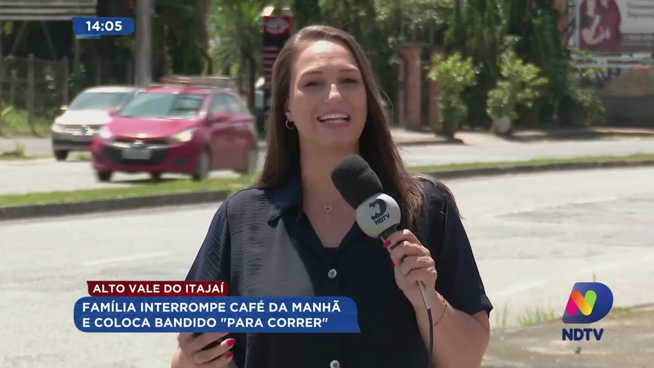 Família interrompe café da manhã e coloca bandido " para correr" no Alto Vale