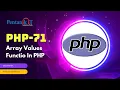 Array Values Functio In PHP