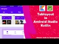 Tablayout in android studio Kotlin TabLayout with ViewPager Modern Tab Layout with Fragments