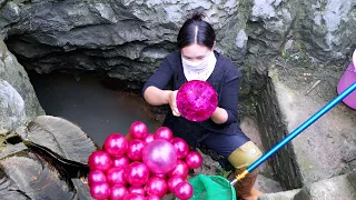 😱Pry open the mountain cave with giant clams, which contain dazzling red pearls that are enchanting