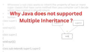 Multiple Inheritance Why multiple inheritance is not supported in Java