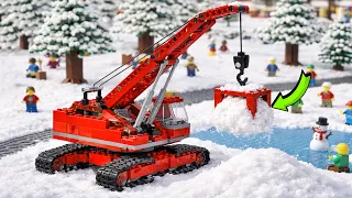High-Power LEGO Snow Cleaning Machine in Extreme Winter Test