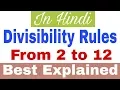 Divisibility Rules for 2 to 12 Easy Tricks Fast Maths In hindi