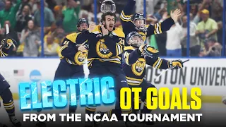 14 minutes of ELECTRIC overtime goals from the NCAA men's hockey tournament