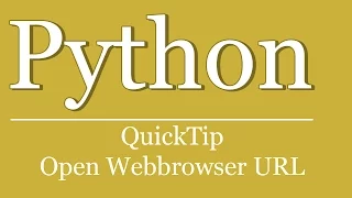 QuickTip - Python Tutorial