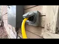 Connecting my Firman tri fuel T07573 9400 starting watts generator to my house service panel today