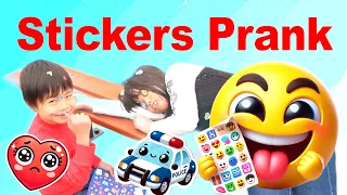 Stickers Prank シールでいたずら　英語のレッスン