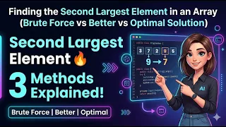 Find Second Largest Element in Array Brute Better Optimal Java DSA