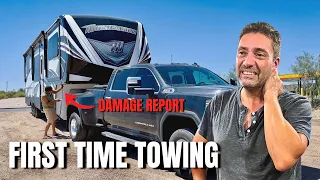 FIRST TIME TOWING OUR RV ( DAMAGE REPORT ) ✨ RV LIFE EP156