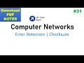 Computer Networks Checksum Error Detection GATE CSE NET