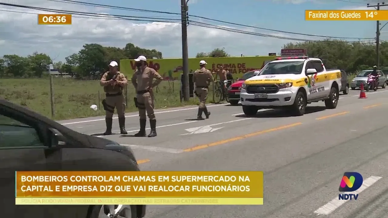 Bombeiros controlam chamas em supermercado e empresa diz que vai realocar funcionários