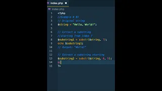 How to use substr Function in PHP