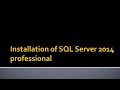 how to install SQL Server 2014 professional on windows 10 Windows 7