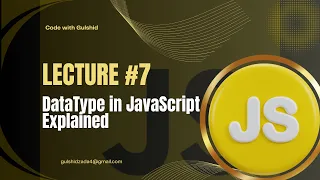 JavaScript Lecture - Data Types Explained Primitive vs Non-Primitive