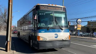 Mariners Harbor Bound 2008 MCI D4500CT 2218 SIM33C Express Bus At Forest Av Grandview Av