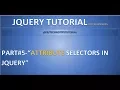 Part 5 - Attribute Selectors in JQuery Jquery tutorial for beginners