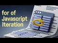 JavaScript For Of Loop Part 68