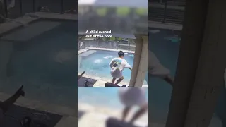 Watch as a tornado whips up in a family pool