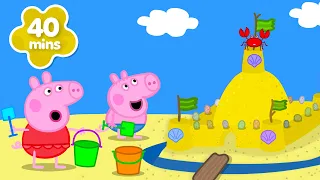 Peppa Pig fait un CHÂTEAU DE SABLE GÉANT ! 🏖️🦀 | Nouveaux Épisodes Complets
