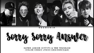 Download SUPER JUNIOR (슈퍼주니어) \u0026 YOO YOUNGJIN (유영진) - SORRY SORRY ANSWER (Color Coded Lyrics Eng/Rom/Han) MP3