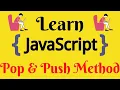 JavaScript Lecture - 37 Pop Push Array Method