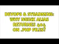 DevOps SysAdmins Why nginx alias returnes 404 on php files