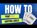 Etsy Shipping Label Tutorial