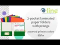 Two-Pocket Laminated Paper Folders with Prongs - C-Line Products
