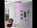 MONDAWE 12 Thermostatic Full Body Shower Jets System in Wall Rainfall Luxury Shower System