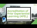 Accreditation of Prior Experiential Learning APEL An Alternative Entry Route to Higher Education