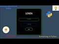Login Form Using Python in 10 minutes basic python no HTML and no CSS TechProject Python
