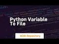 python variable to file