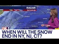 NYC snow update When will it end in NY NJ CT