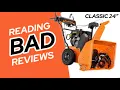 Reading Bad Reviews Commentary Ariens 24 Classic Snow Blower