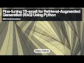 Fine Tuning T5 Small for Retrieval Augmented Generation RAG Using Python