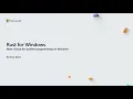 Rust for Windows 0 9
