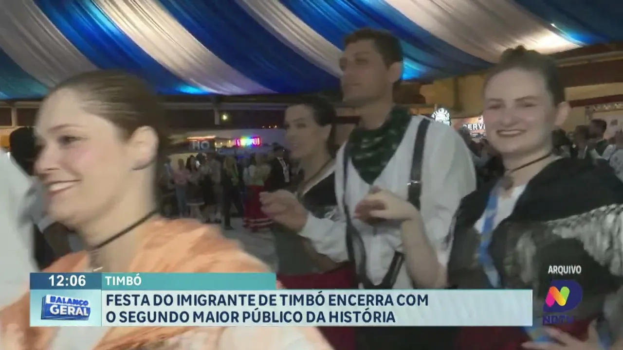 Festa do imigrante de Timbó encerra com segunda maior público da história