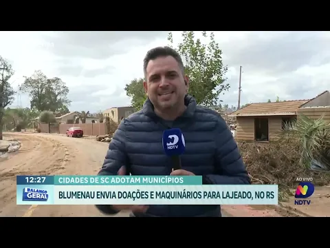 Solidariedade: Blumenau envia doações e maquinário para Lajeado, RS