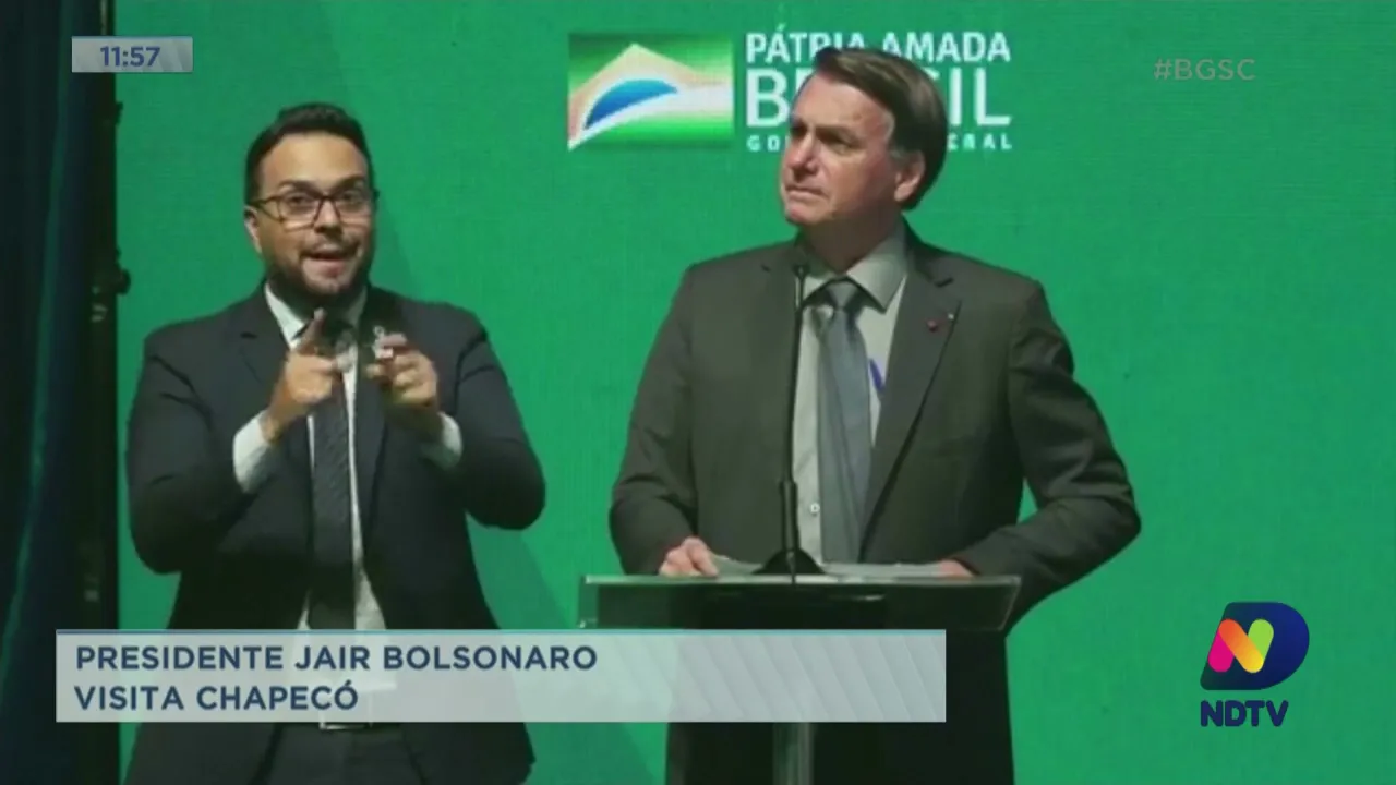 Presidente Jair Bolsonaro visita Chapecó nesta quarta-feira