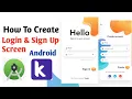 How to create Signup and Login screen in Android Studio with Firebase