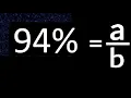 94 to fraction 94 percent to fraction convert percentage to fraction