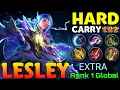 Hard Carry Lesley 87% Win Rate - Top 1 Global Lesley by EXTRA - Mobile Legends 