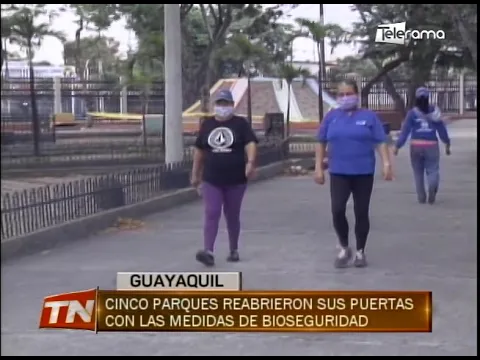 Cinco parques reabrieron sus puertas con las medidas de bioseguridad