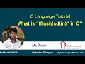fflush stdin in c programming C Tutorial for beginner Prsoftwares Training Institute