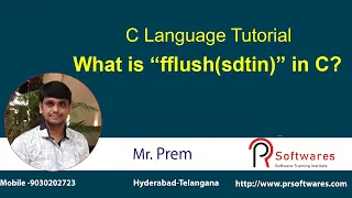fflush stdin in c programming C Tutorial for beginner Prsoftwares Training Institute