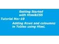 Code Beginners Tutorial No 10 Adding Rows and Columns in Tables using Html
