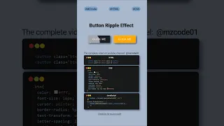Button Ripple Hover Effect HTML CSS JS MZCode01