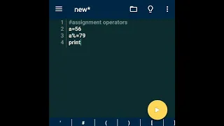 assignment operator in python