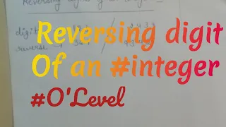 digit of an Level Level
